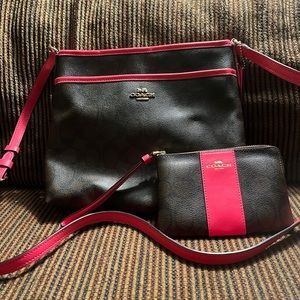 Coach crossbody with wristlet